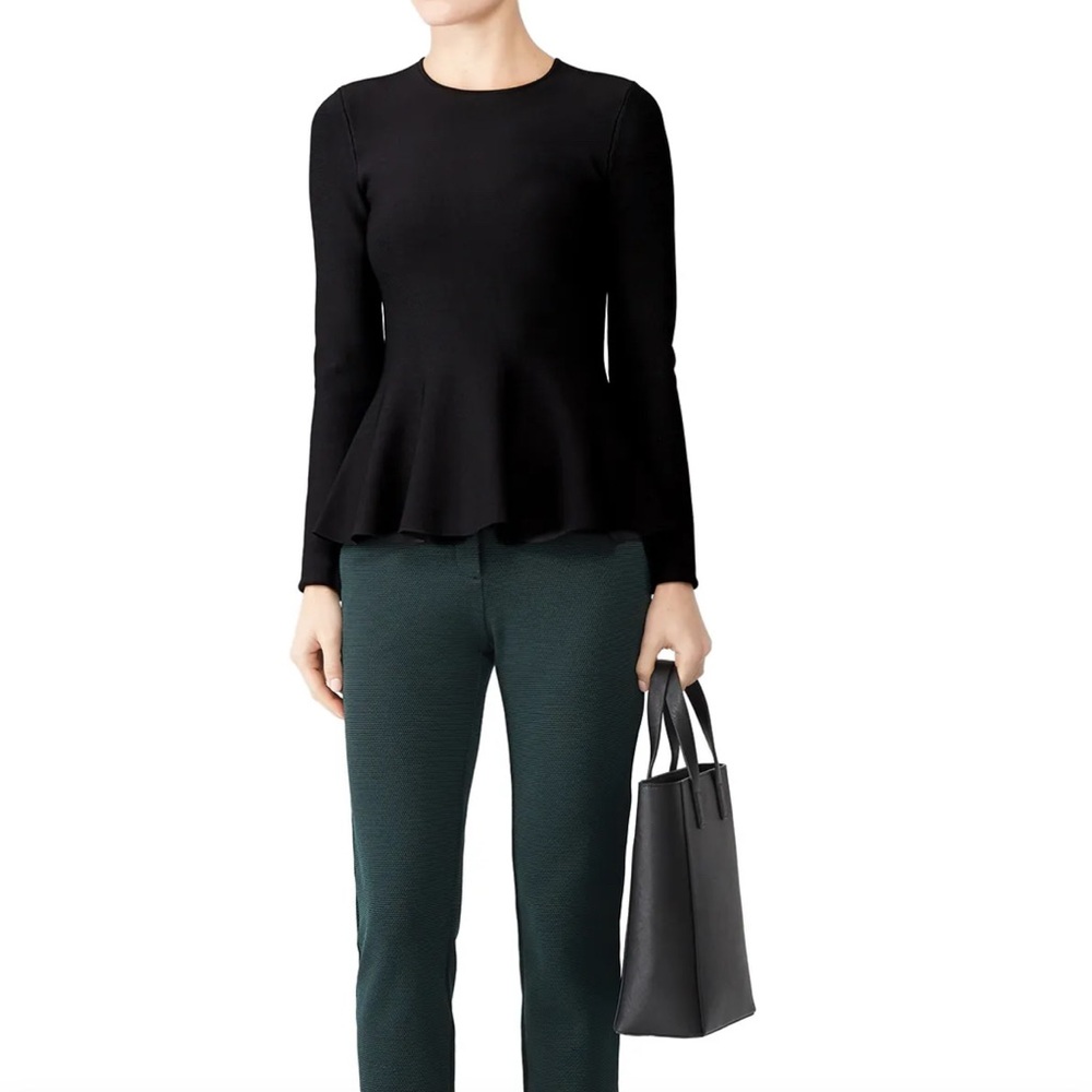 NWTs Theory Peplum Long Sleeve Sweater Sz Small